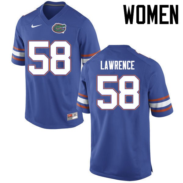 Florida Gators Women #58 Jahim Lawrence College Football Jerseys Blue